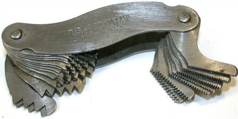 Starrett Screw Pitch Gage, 6-60 TPI, 30 Leaves No. 473