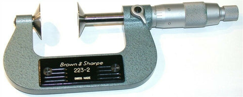 Brown & Sharpe Disc Flange .001" Micrometer 1 To 2" Calibrated