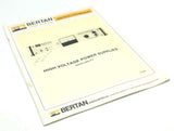 Bertan Series 205A/210 High Voltage Power Supplies Instruction Manual