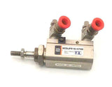 SMC  NCDJPB15-075D  Pneumatic Air Cylinder W/Flow Controls 100 PSI