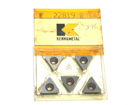 Lot of 5 Kennametal Indexable Carbide Inserts W22819 R K45