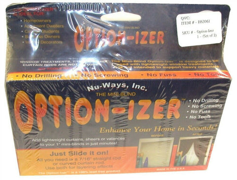 Lot of 2 New Nu-Ways Option-izer Window Treatment Mounting Kits