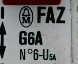 Moeller FAZ G6A Circuit Breaker 6A 220/380VAC 1 Pole