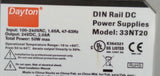 Dayton 33NT20 DIN Rail DC Power Supply 100/240VAC 1.65A 47-63HZ 50W Max 24VDC