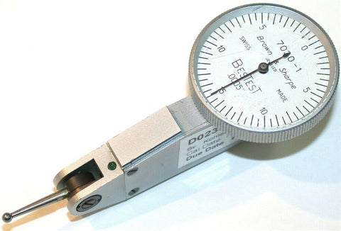Brown & Sharpe Bestest Dial .0005" Test Indicator 7030-1 Calibrated