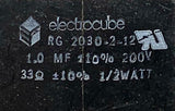 Electrocube RG2030-2-12 Capacitor 33 Ohms 1.0 MFD 200 VDC 0.5 Watts