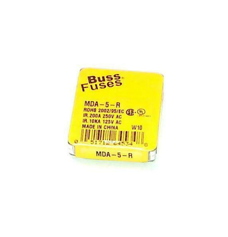 New Box of 5 Cooper Bussman  MDA-5-R  Fuses 5 Amp 125 VAC