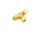 New  Parker Hannifin Brass Compression Branch Tee 1/4 NPT 1/4" Tubing