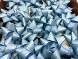 Brizzolari Premium 3-1/2" Light Blue Star Gift Bow 3/4" Ribbon 15 Loop 70 Count
