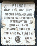 Gould P115GF 1 Pole GFCI Circuit Breaker 15A 120V 60HZ