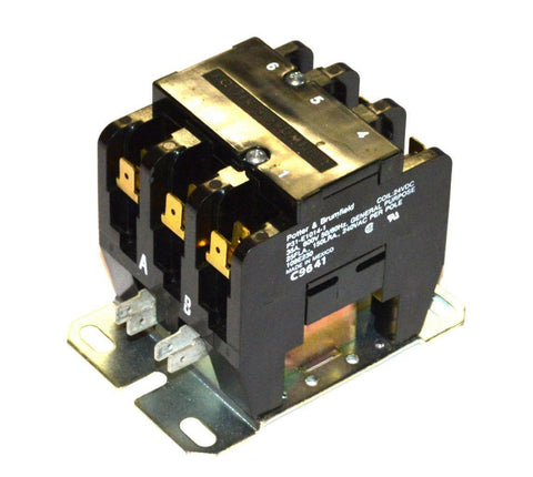 POTTER & BRUMFIELD P31-E1014-1 3-POLE CONTACTOR  24 VDC 35 AMPS