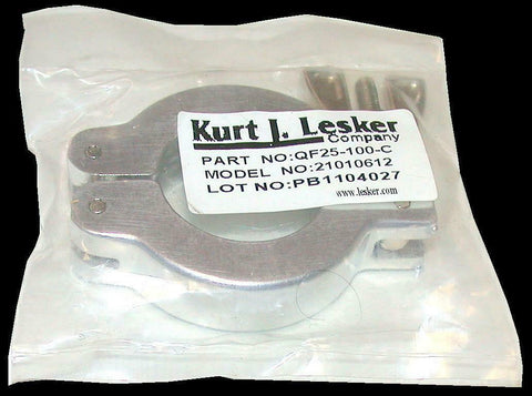 New Kurt J. Lesker   QF25-100-C  Single Pin Aluminum Clamp