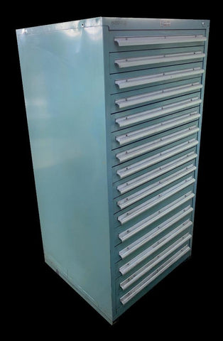 Nu-Era Vidmar Style 16 Drawer Industrial Tool Cabinet 30" X 27.5" X 61"