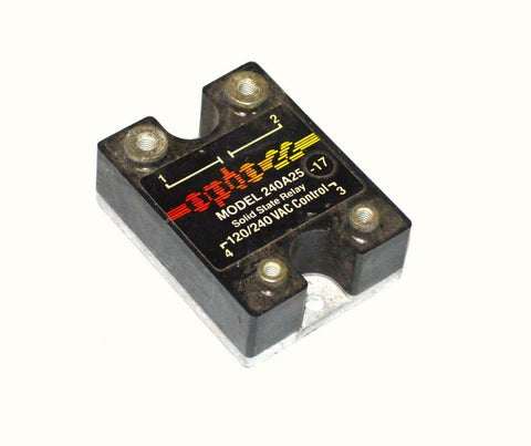 CRYDOM CONTROLS A240A25 SOLID STATE RELAY 120/240 VAC (3 AVAILABLE)