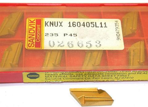 Lot of 10 New Sandvik Indexable Turning Carbide Inserts KNUX 160405L11 235