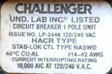 Lot of (3) FPE Challenger NA120 1-Pole Stab-Lok Circuit Breaker 20A 120/240VAC