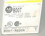New Allen Bradley  800T-RS20A  Amber Pilot Light Indicator Series T 240 VAC