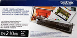 Brother TN-210BK Standard Yield Color Toner Cartridge Black 2200 Pages