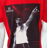 Gildan Men's Lil Wayne Graphic Red Short Sleeve Shirt Size Large