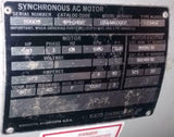 Kato Reliance Electric  4P1-0488  D234860002  Synchronous AC Motor 40 HP 208 VAC