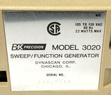 BK Precision Dynascan Corp. 3020 Sweep/Function Generator 105-130 VAC - AS IS