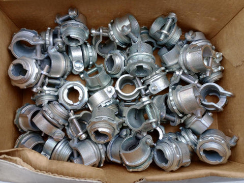Appleton 7265 3/8" Malleable Iron Box Connector .625"-.468" Range - Box of (43)