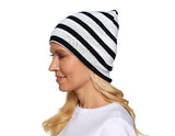 NEW WOMEN'S COLLECTION 18 BOLD STRIPED KNIT BEANIE (300 AVAILABLE)