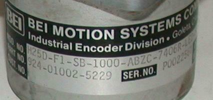 BEI H25D-F1-SB-1000-ABZC-7406R-LED-SC18-S Incremental Encoder
