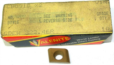 Lot of 9 New Valenite Indexable Carbide Inserts CDEW 322 V1N
