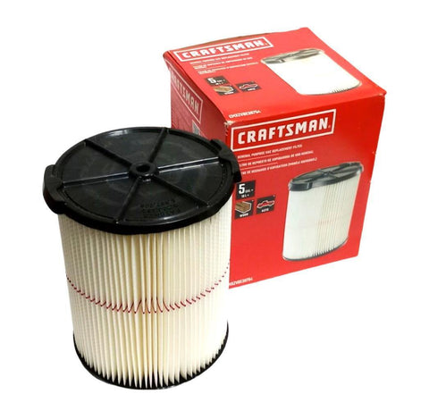 Crafstman CMXZVBE38754 General Purpose Red Stripe Vacuum Cartridge Filter 8.5"