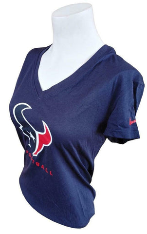 Nike Dri Fit Women's Houston Texans Football Navy Short Sleeve Shirt
