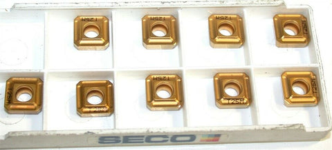 Lot of 9 New Seco Indexable Coated Carbide Drilling Inserts SPMX0903AP-75 T25M
