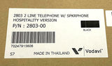 Vodavi 2803-00 2 Line Telephone w/ Speakerphone Hospitality Version Black
