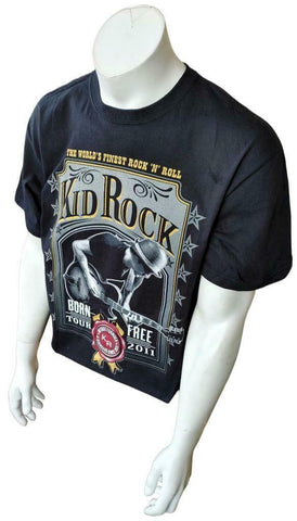 Anvil Men's Kid Rock Born Free Tour 2011 Jim Beam Black Shirt Size Large