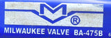 Milwaukee Valve BA-475B Brass Ball Valve 1" 600 WOG 1/2 PSI