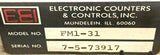 ECCI Electronic Counter & Controls Inc. FM1-31 Power Supply - SOLD AS IS