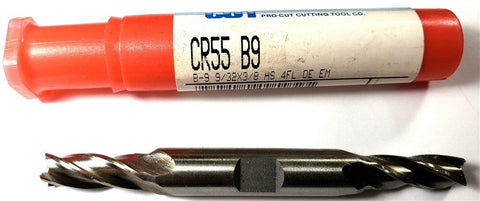 Up to 2 New 4-Flute Double End HSS 9/32" End Mill CR55 B9