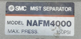 SMC NAFM4000 Mist Separator 1/2" NPT 150PSI Max 1.0MPa 140°F Max Temp.