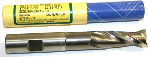 Up to 4 New DoAll 5/8" Diameter 5/8" Shank 2 Flute HSS End Mills 46543