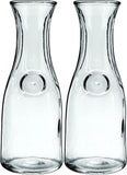 Anchor Hocking 139UR 4-1/8" x 11" Glass Glass Carafe Decanter 1 Liter - 2 Pack