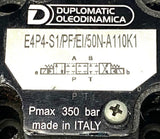 Duplomatic E4P4-S1/PF/EI/50N-A110K1 Pilot Valve 350 Bar