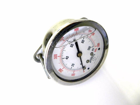 WINTERS LIQUID FILLED PRESSURE GAUGE 0-100 PSI 0-700KPA 1/4" NPT