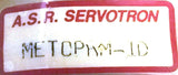 A.S.R. SERVOTRON METCPRM-1D TRANSFORMER 220 VOLTS 1.5 AMPS