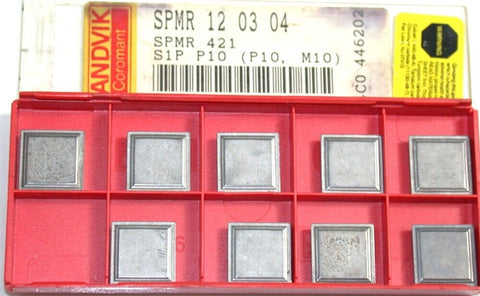 Lot of 9 New Sandvik T-Max Turning Carbide Inserts SPMR 12 03 04 S1P