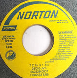 Norton 39C80-JVK Grinding Wheel 7 x 1/4 x 1-1/4 66252940007 D802552 3600 Max RPM