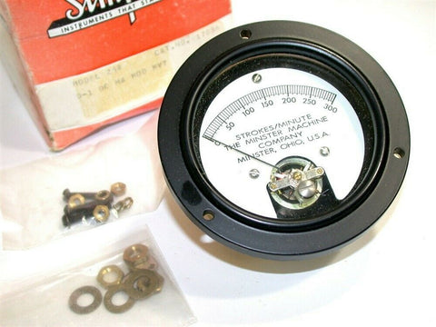 NEW MINSTER 0-300 STROKES/MINUTE PANEL MOUNT METER 270-1581