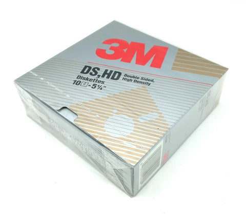 3M 12100 High Density 5.25" Diskettes 1.6MB Unformatted/1.2MB Formatted 10/Box