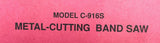 DoALL C-916S Metal-Cutting Power Band Saw Instruction Manual