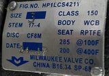 Milwaukee Valve HP1LCS4211 3" Butterfly Valve w/ Lever