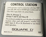 Square D 9001KY-1 Push Button Enclosure Control Station Series A